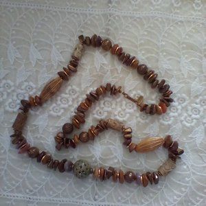 Vintage Miriam Haskell Necklace Strung Stone Beading